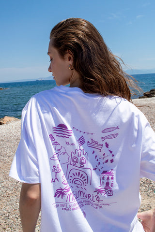 “Mesimvria” Oversized White T-Shirt