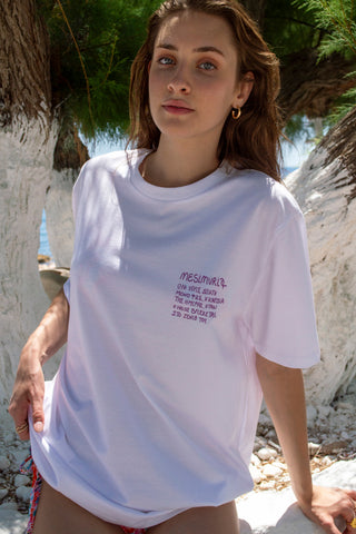 “Mesimvria” Oversized White T-Shirt