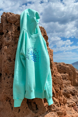 "Anatoli mou" Zaketa Hoodie in Mint ๐ข๐ป๐ฒ ๐ฆ๐ถ๐๐ฒ