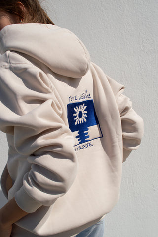 "Tous Kavous Lisate" Cream Hoodie 𝗢𝗻𝗲 𝗦𝗶𝘇𝗲