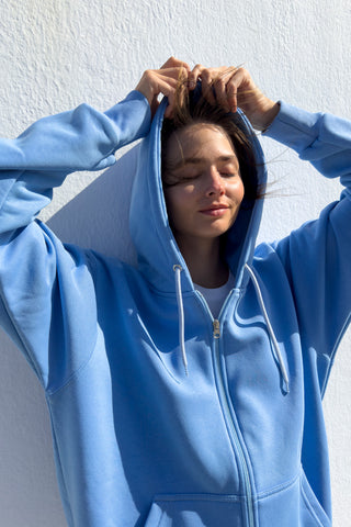 "Tous Kavous Lisate" Light Blue Hoodie 𝗢𝗻𝗲 𝗦𝗶𝘇𝗲
