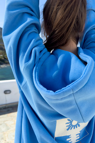 "Tous Kavous Lisate" Light Blue Hoodie 𝗢𝗻𝗲 𝗦𝗶𝘇𝗲