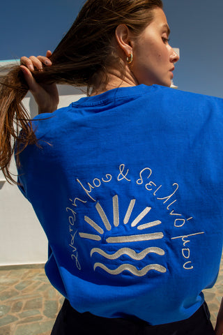 "Anatoli mou" Royal Blue T-Shirt