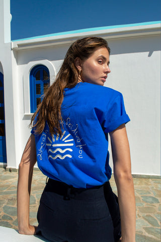 "Anatoli mou" Royal Blue T-Shirt