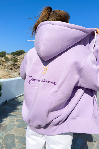 "Ksipna Ftasame" Light Purple Hoodie 𝗢𝗻𝗲 𝗦𝗶𝘇𝗲 (3 LAST ITEMS)