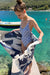 “Cyclades” Beach Towel in Blue Navy