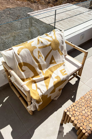 “Cyclades” Beach Towel in Golden Sand
