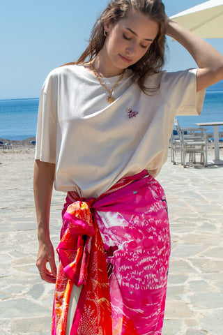 “Liakada” Oversized Off White T-Shirt