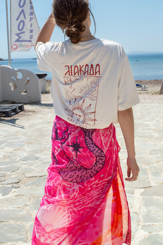 “Liakada” Oversized Off White T-Shirt