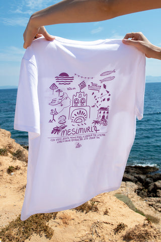 “Mesimvria” Oversized White T-Shirt