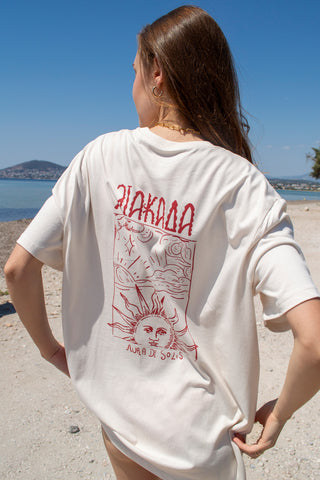 “Liakada” Oversized Off White T-Shirt