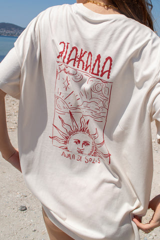 “Liakada” Oversized Off White T-Shirt