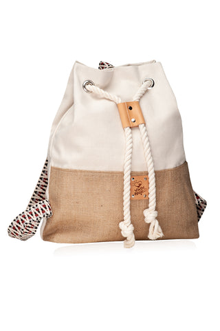 Beige Hermosa Canvas backpack vingeproject