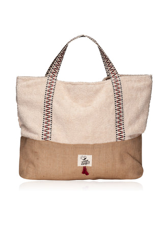 Crema Oversized beach bag vingeproject