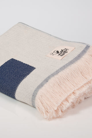 “Cyclades” Beach Towel in Blue Navy