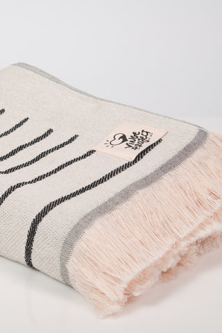 “Aigaio” Beach Towel in Black