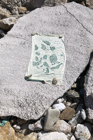 “Aigaio” Beach Towel in Mint