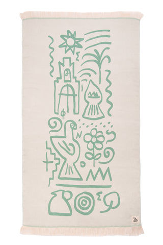 “Sifnos” Beach Towel in Mint