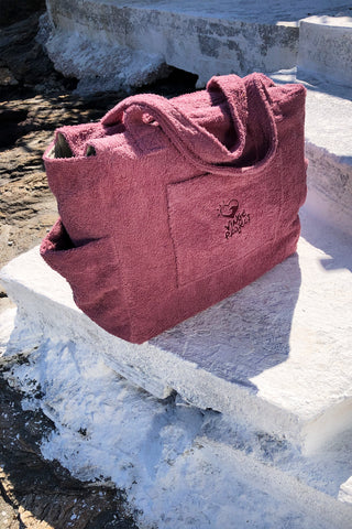 "Dusty Pink" Beach Bag with Zipper