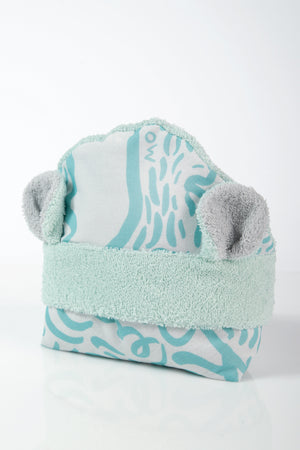 "Kala Taksidia" Kid’s Towel in Pistachio & Unicorn