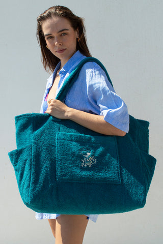 "Emerald" Beach Bag with Zipper