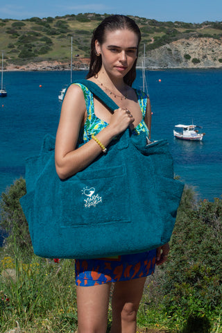 "Emerald" Beach Bag with Zipper