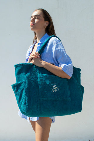 "Emerald" Beach Bag with Zipper