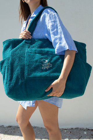 "Emerald" Beach Bag with Zipper