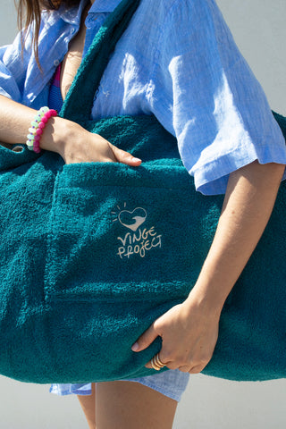 "Emerald" Beach Bag with Zipper