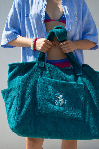 "Emerald" Beach Bag with Zipper