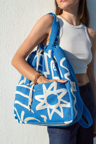 "Cyclades" Backpack in Aegean Blue