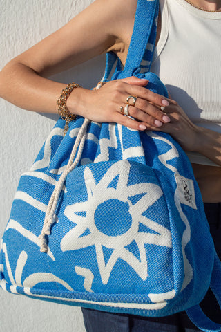 "Cyclades" Backpack in Aegean Blue