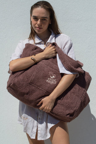 "Cocoa" Beach Bag with Zipper