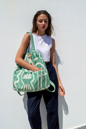 "Cyclades" Backpack in Mint