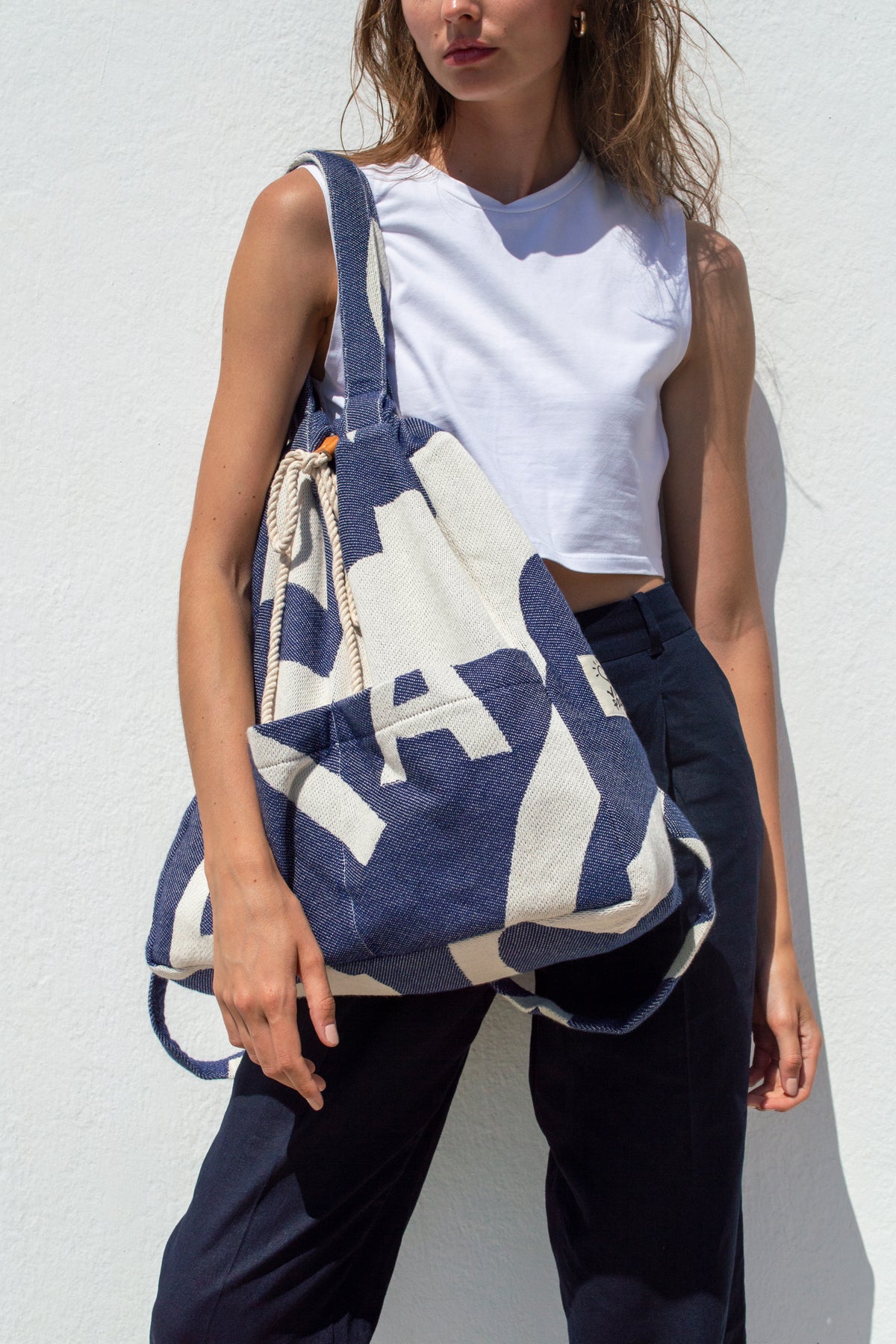 "Cyclades" Backpack in Blue Navy