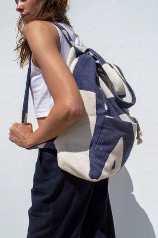 "Cyclades" Backpack in Blue Navy