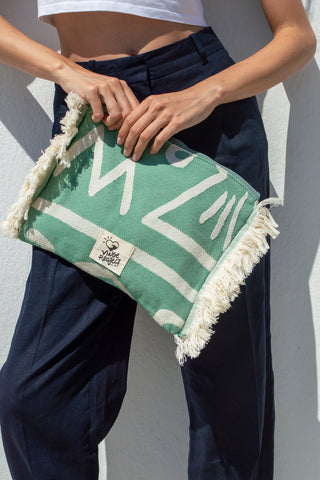 "Cyclades" Clutch Bag in Mint