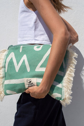 "Cyclades" Clutch Bag in Mint
