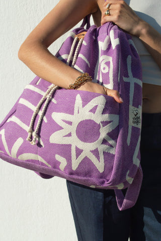 "Cyclades" Backpack in Lavender Purple