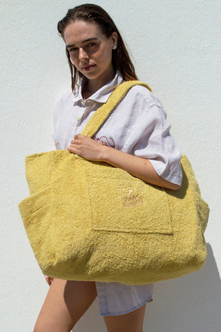 "Lime Ginger" Beach Bag with Zipper