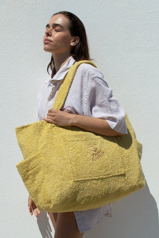 "Lime Ginger" Beach Bag with Zipper