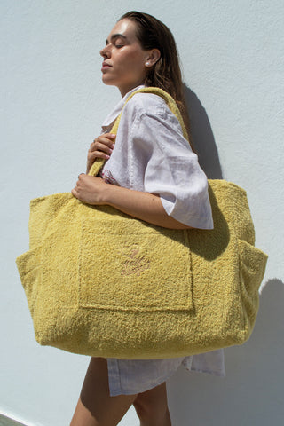 "Lime Ginger" Beach Bag with Zipper