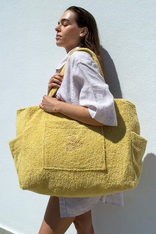 "Lime Ginger" Beach Bag with Zipper
