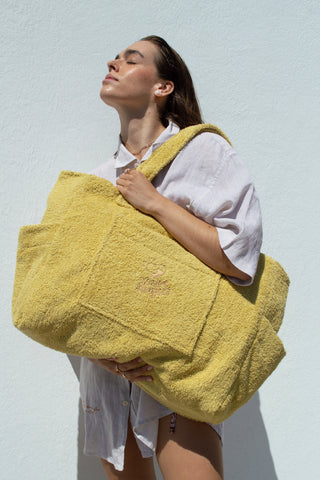 "Lime Ginger" Beach Bag with Zipper