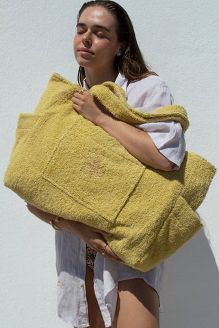 "Lime Ginger" Beach Bag with Zipper