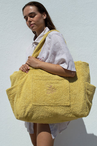 "Lime Ginger" Beach Bag with Zipper