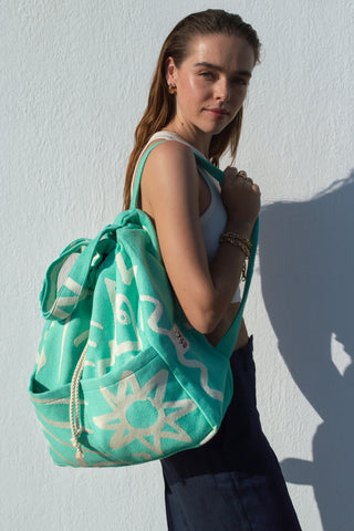 "Cyclades" Backpack in Aqua Marine