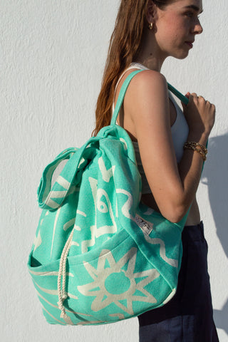 "Cyclades" Backpack in Aqua Marine