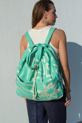 "Cyclades" Backpack in Aqua Marine