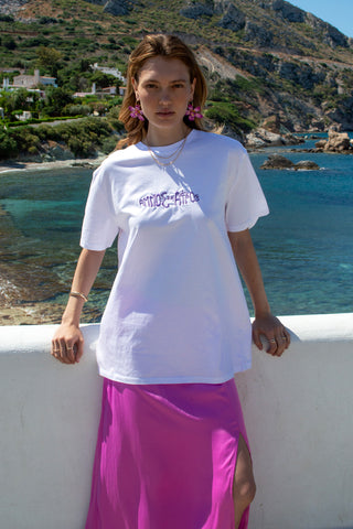 "Salt Lovers Society" Oversized White T-Shirt